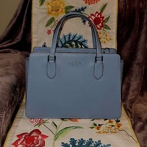 Kate Spade Reese Saffiano Leather Dusty Blue Laurel Way *NWT